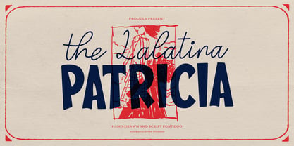 Lalatina Patricia Outline Font Poster 1