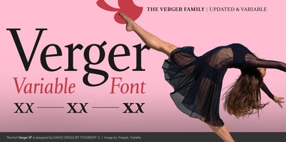 Verger Variable Font Font Poster 1