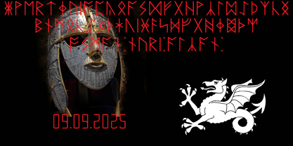 Ongunkan Anglo Saxon Runic Font Poster 1