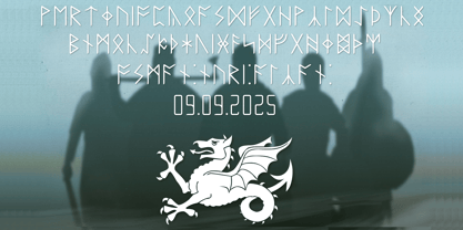 Ongunkan Anglo Saxon Runic Font Poster 2