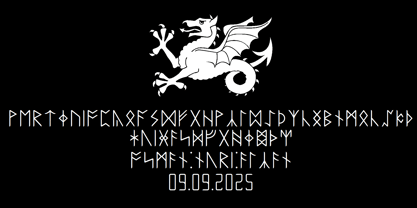 Ongunkan Anglo Saxon Runic Font Poster 3