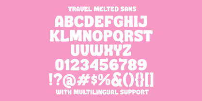 Travel Melted Font Poster 4