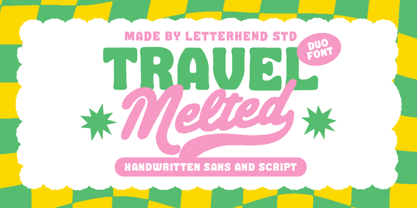 Travel Melted Font Poster 1