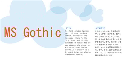 MS Gothic Font Poster 4