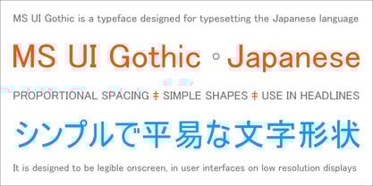 MS Gothic UI Font Poster 3