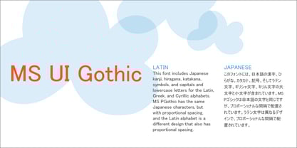 MS Gothic UI Font Poster 4