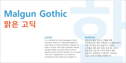 Malgun Gothic Font Poster 4