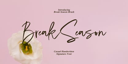 Break Season Signature Brush Font Poster 1