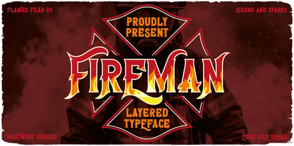 Fireman Font Poster 1