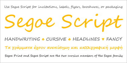 Segoe Script Font Poster 3