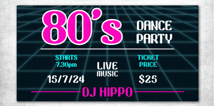 Eighties Rounded Font Poster 5