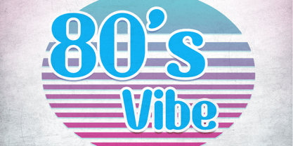 Eighties Rounded Font Poster 2