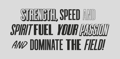 Victory Striker Slant Font Poster 7