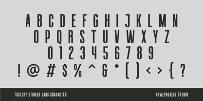 Victory Striker Slant Font Poster 12