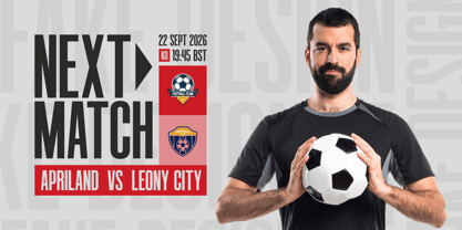 Victory Striker Slant Font Poster 6