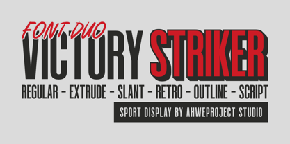 Victory Striker Slant Font Poster 1