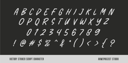 Victory Striker Slant Font Poster 11