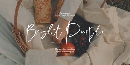 Bright Purple Signature Font Poster 1