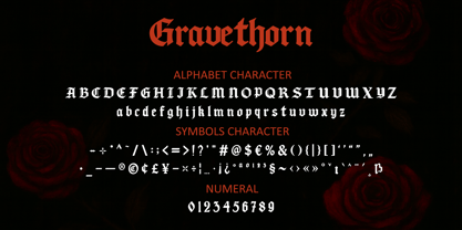 FA Gravethorn Font Poster 7