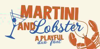 Martini and Lobster Font Poster 1