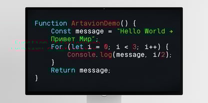 Artavion Mono Font Poster 13