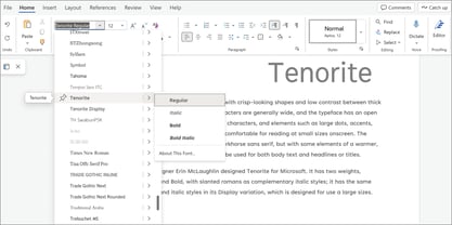 Tenorite Font Poster 5