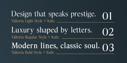 Valtoria Font Poster 11