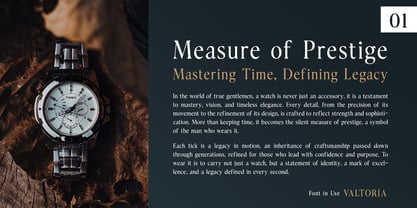 Valtoria Font Poster 10