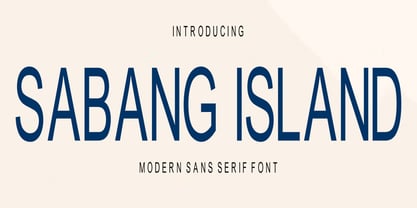 Sabang Island Font Poster 1