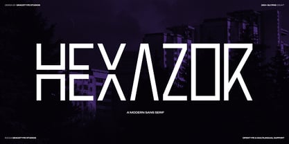 Hexazor Font Poster 1