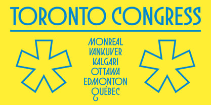 Toronto Congress Font Poster 1