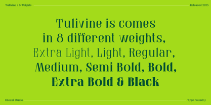 Tulivine Font Poster 2