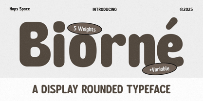Biorne Rounded Font Poster 1