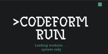 Codeform Font Poster 3