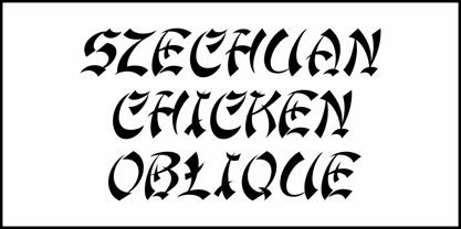 Szechuan Chicken JNL Font Poster 4