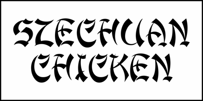 Szechuan Chicken JNL Font Poster 2