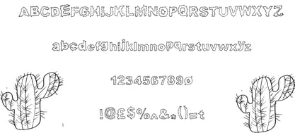 Cactus Picture Font Poster 2