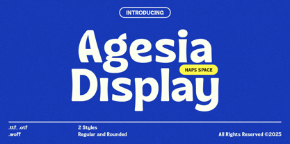 Agesia Display Font Poster 1