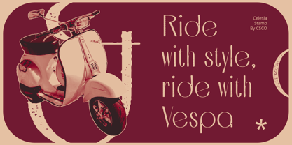 Celesia Stamp Font Poster 3
