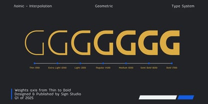 Aonic VF Font Poster 2