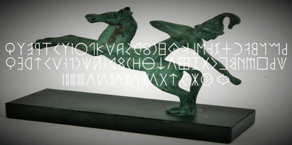 Ongunkan Archaic Etruscan Scrip Font Poster 5
