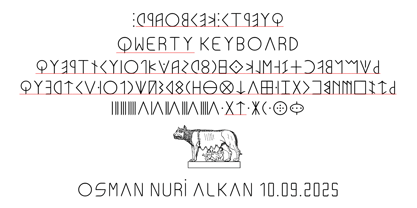 Ongunkan Archaic Etruscan Scrip Font Poster 2