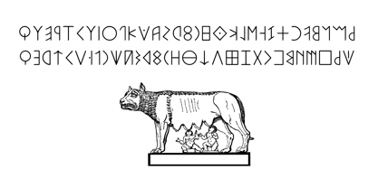 Ongunkan Archaic Etruscan Scrip Font Poster 9