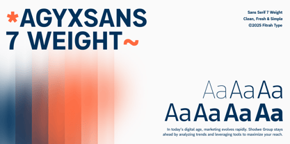 Agyx Sans Variable Font Poster 1