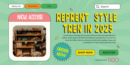 Yellow Ramen Font Poster 6