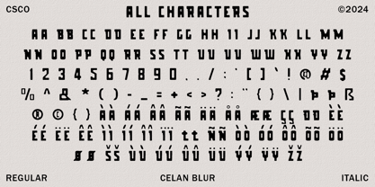 Celan Blur Font Poster 6
