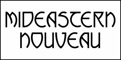 Mideastern Nouveau JNL Font Poster 2