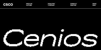 Cenios Pixel Font Poster 1