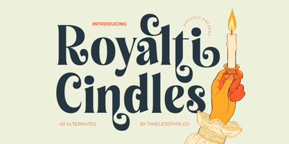Royalti Cindles Font Poster 1