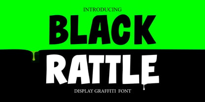 Black Rattle Font Poster 1
